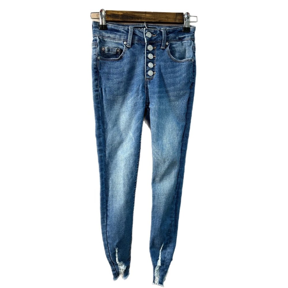 Indigo Rein Juniors Size 0 / 23 Button Fly Skinny Jeans
